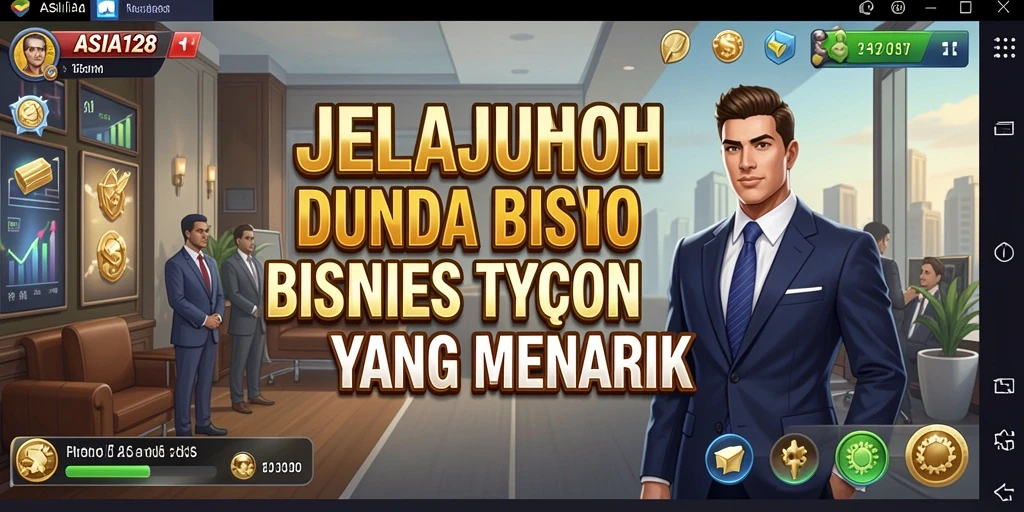 Tampilan gameplay menarik ASIA128 dalam dunia bisnis Tycoon.