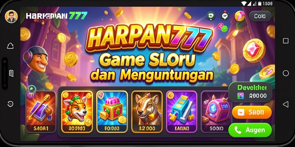 Tampilan gameplay menarik dari HARAPAN777 yang penuh warna.