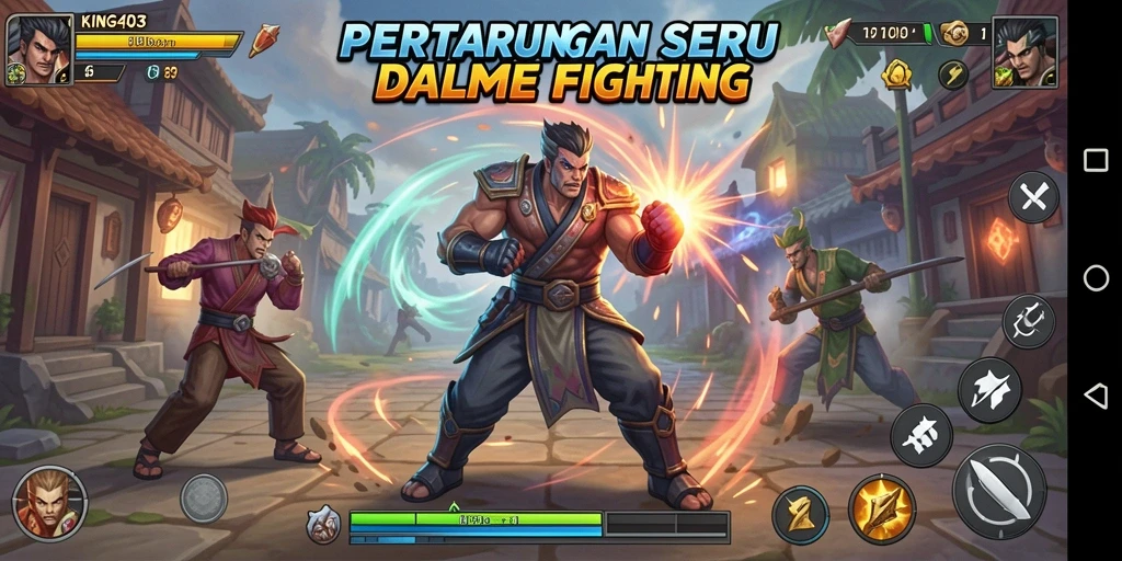 Tangkapan layar KING403 menampilkan pertarungan seru dengan efek visual menawan.