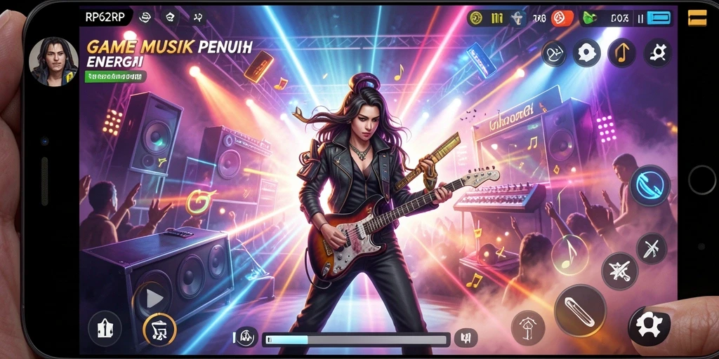 Screenshot utama RP62RP menampilkan pemain menikmati permainan musik yang seru.