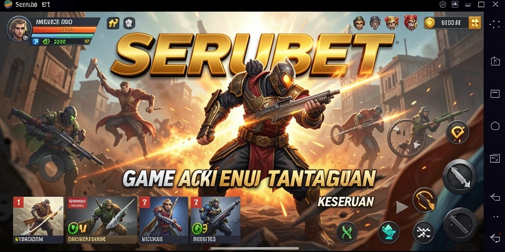 Tangkapan layar gameplay SERUBET yang menunjukkan aksi adrenalin tinggi.
